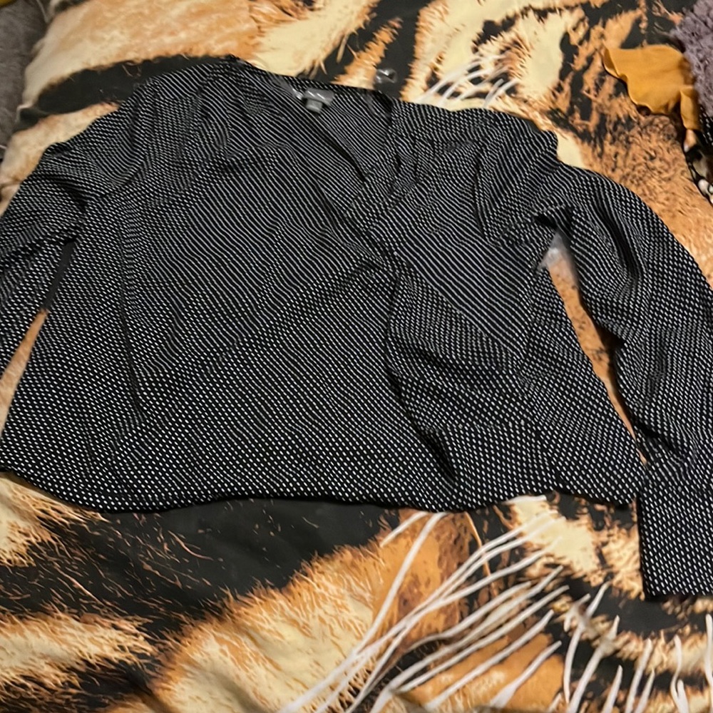 Black with whit polka dots, brand Worthington, Size L